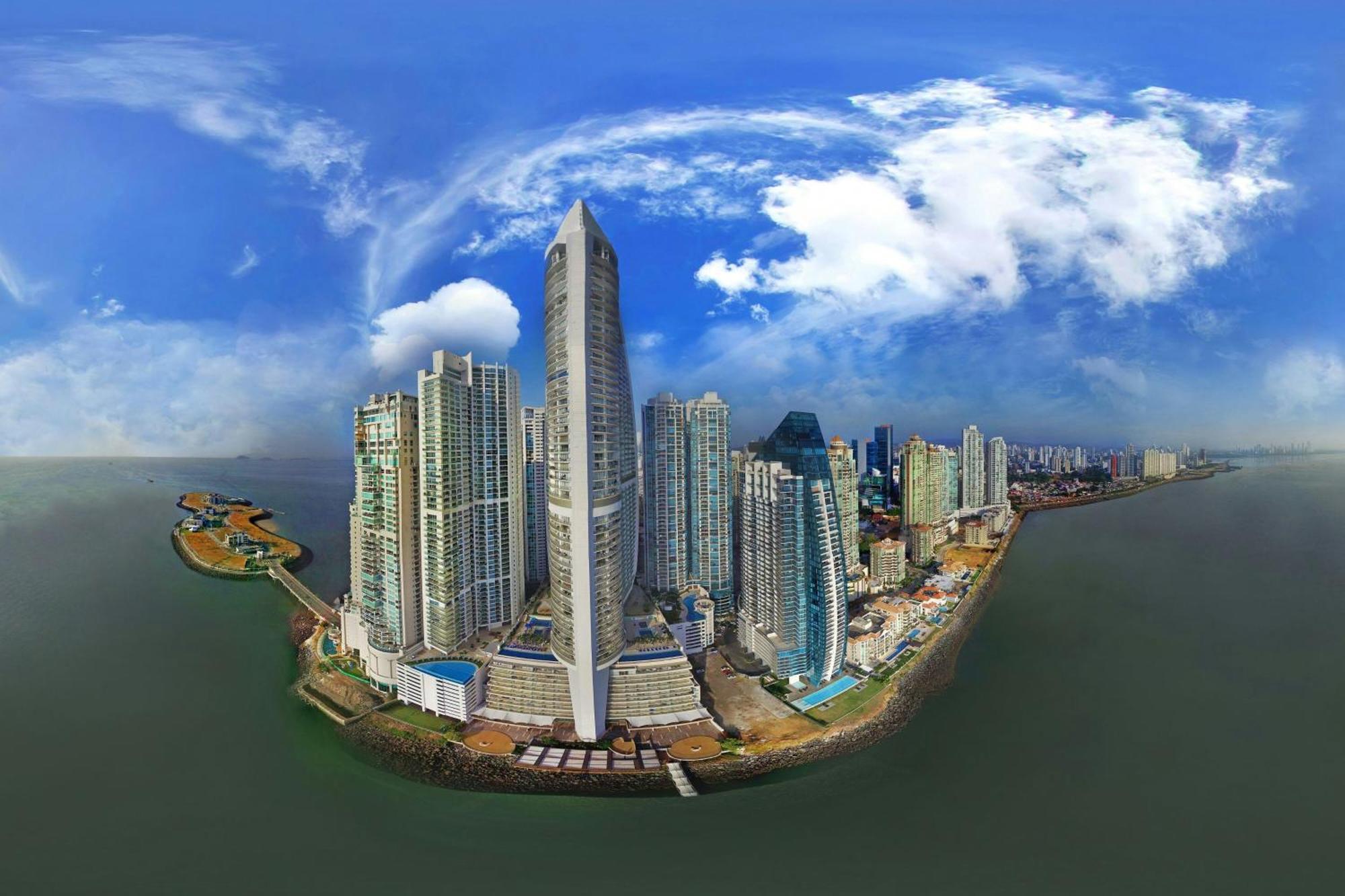 Jw 메리어트 파나마 호텔 파나마시티 외부 사진 Panoramic view of Punta Pacifica